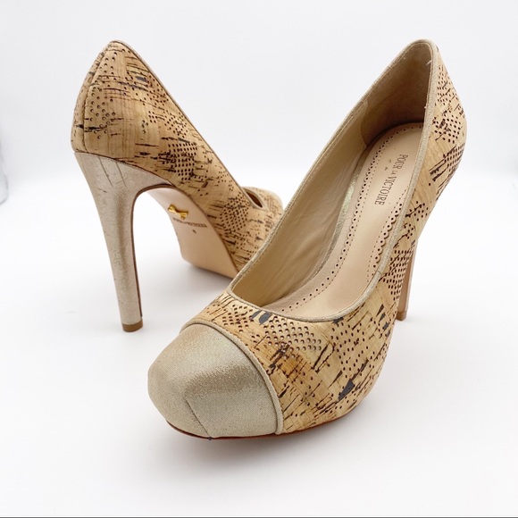 Pour La Victoire Shoes - NWOT Pour La Victoire Gianna Leather Cork Heels 6